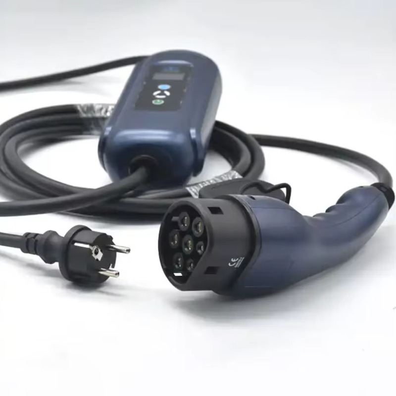 Type 2 Charger - Портативный зарядный блок для электромобилей, синий,