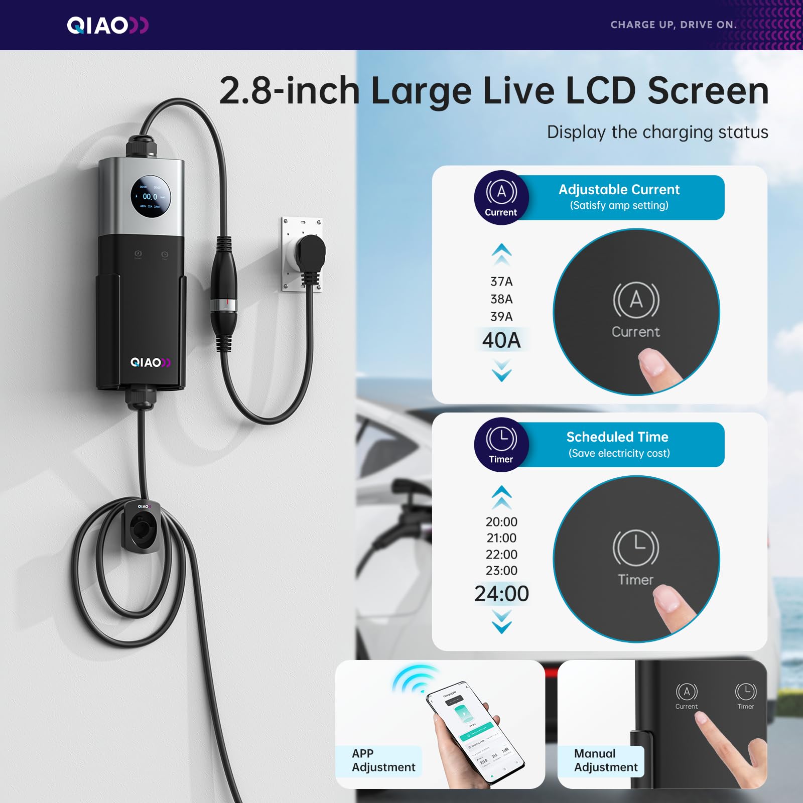 Зарядное устройство QIAO уровн – обзор и цена Ev Charger Adapter
