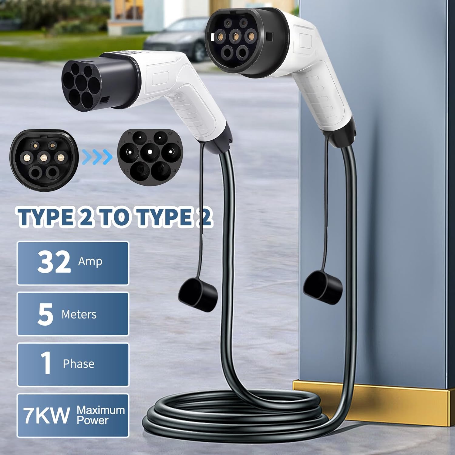 5M TPU 1-фазный кабель для зар – обзор и цена Ev Charging Cable