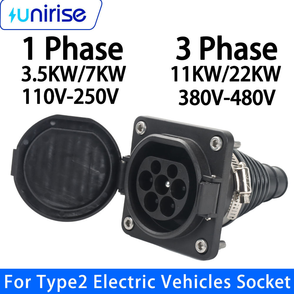 Разъем Unirise Type2 для элект – обзор и цена Ev Charging Cable