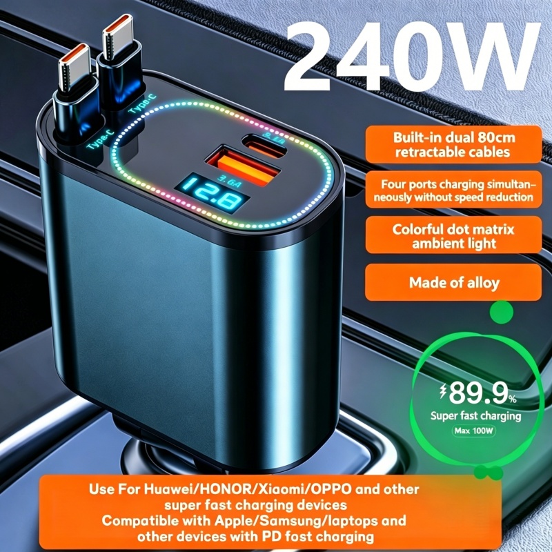 Выдвижное автомобильное зарядн – обзор и цена Fast Ev Charger
